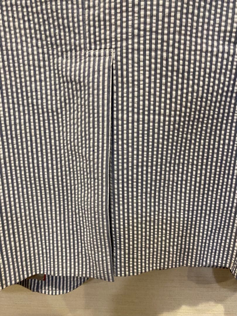 新品　未使用　 Jプレス　シアサッカージャケット　白ネイビーストライプ