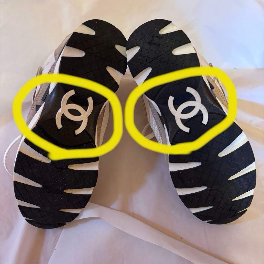 CHANELココマーク ハイカットスニーカー 24.5センチ