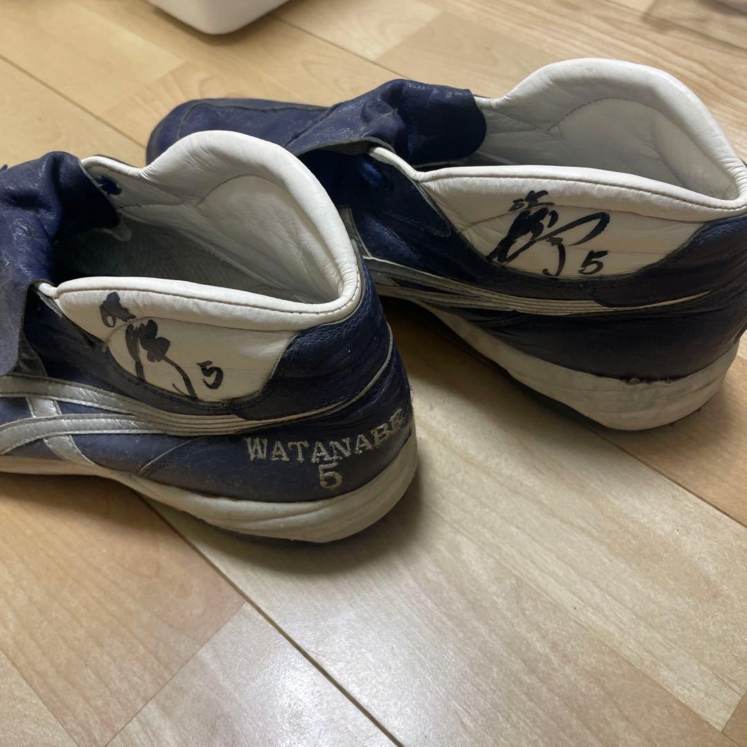 中日　渡邉選手　実使用　シューズ