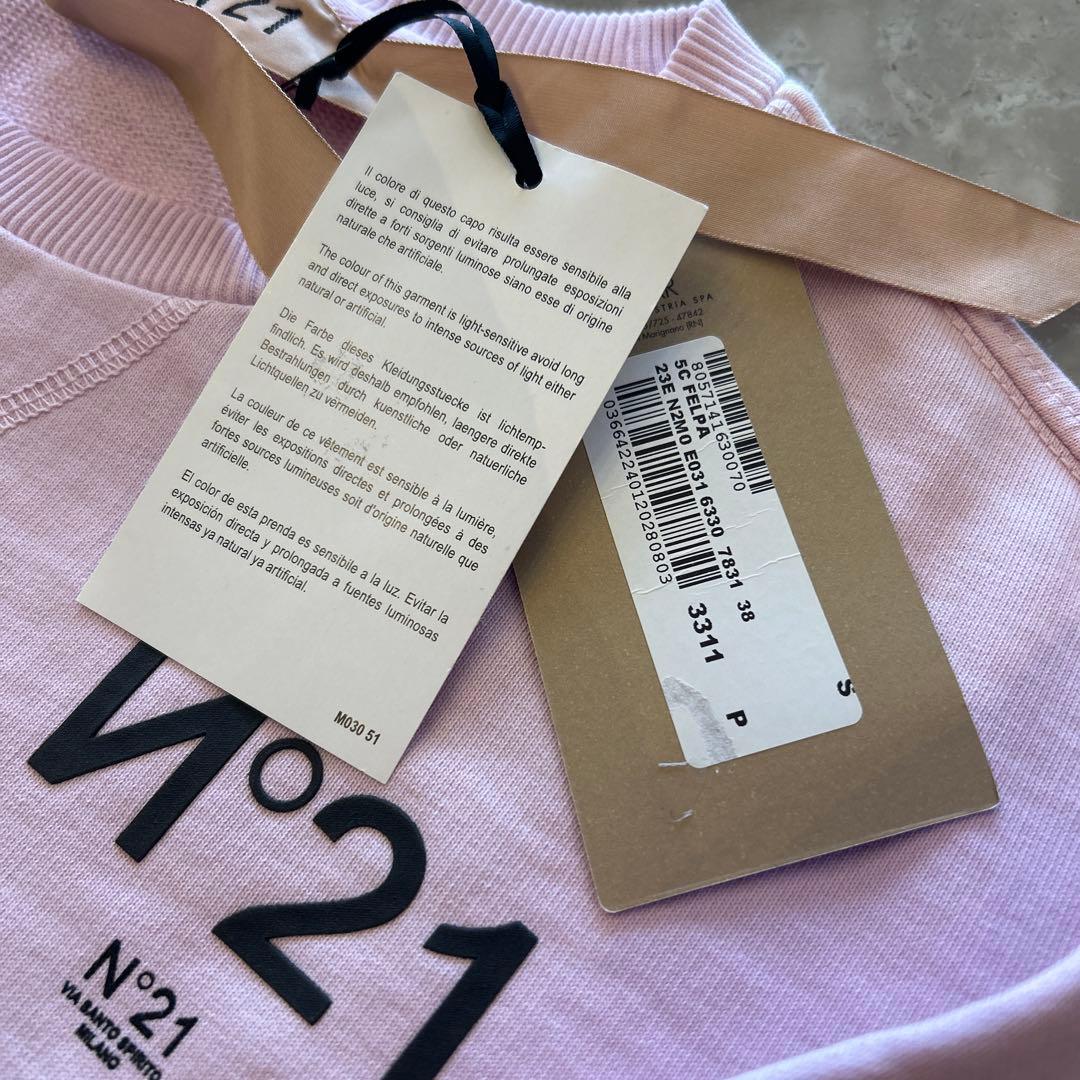 N°21 ピンク　トレーナー　スウェット　タグ付き未使用品　ヌメロヴェントゥーノ