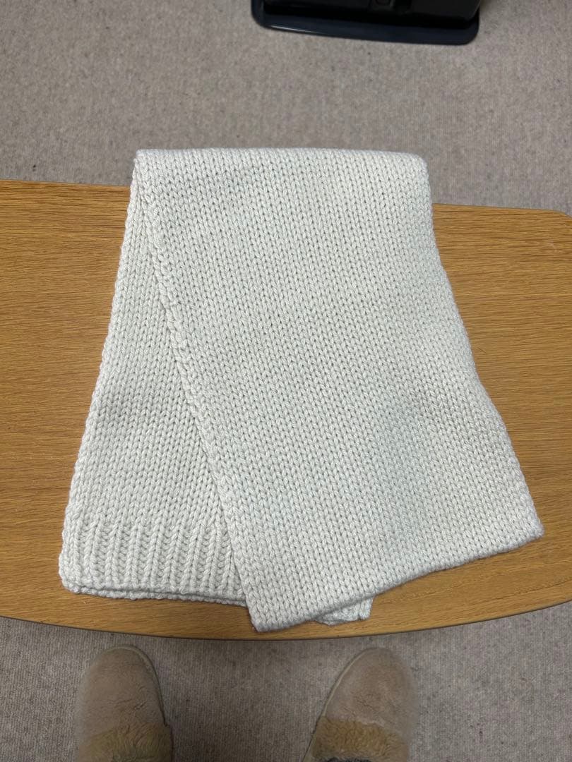 ⭐️マーガレットハウエル⭐️新品ウール&カシミヤ&シルクニットマフラー オフホワイト