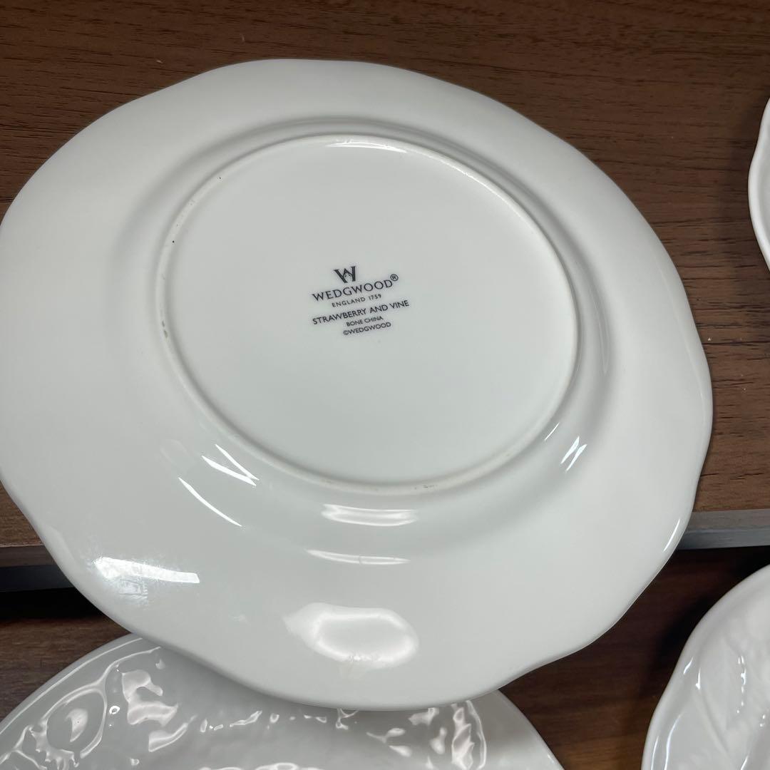 【希少】17cm 6枚ウェッジウッド ストロベリー＆バイン 廃盤 箱あり