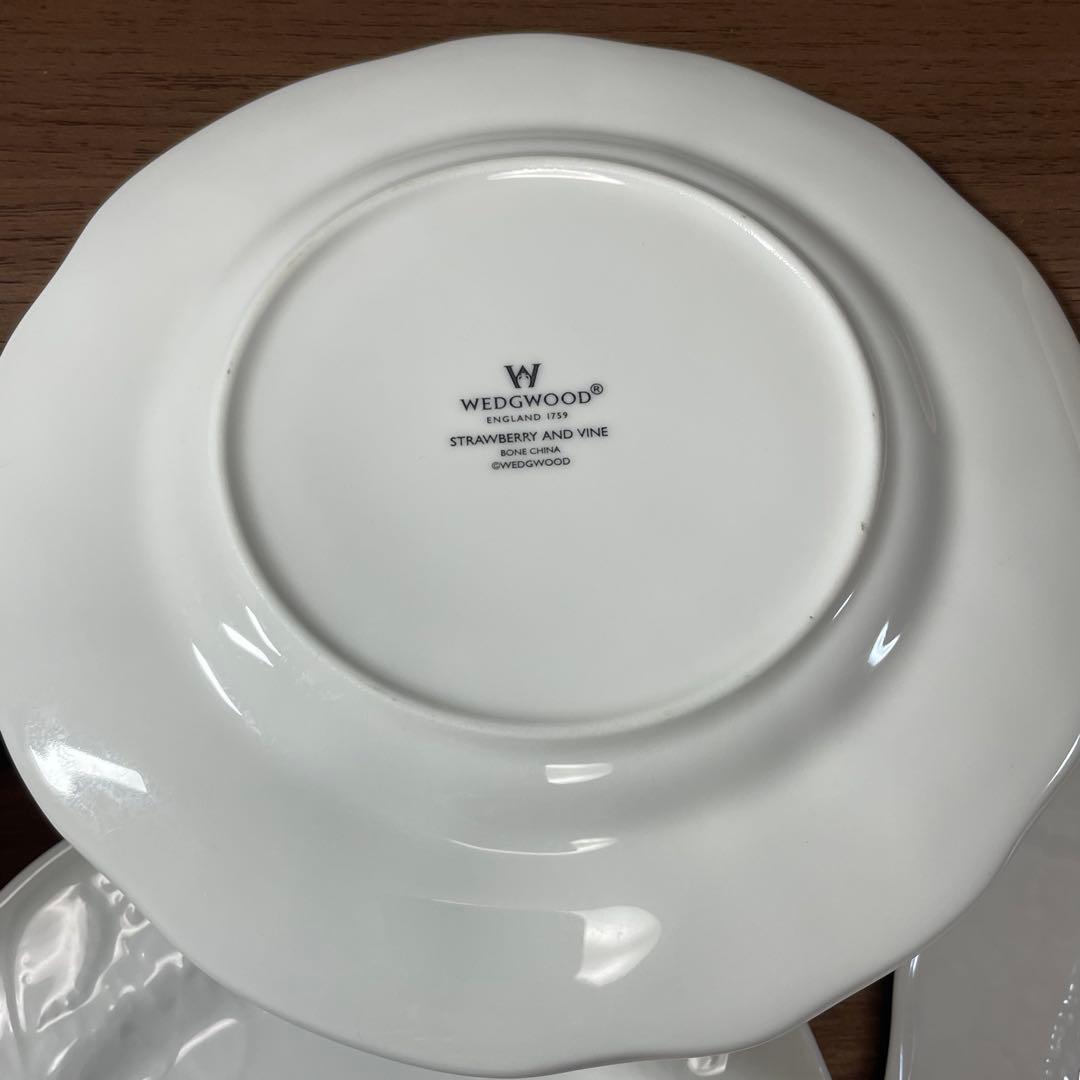 【希少】17cm 6枚ウェッジウッド ストロベリー＆バイン 廃盤 箱あり