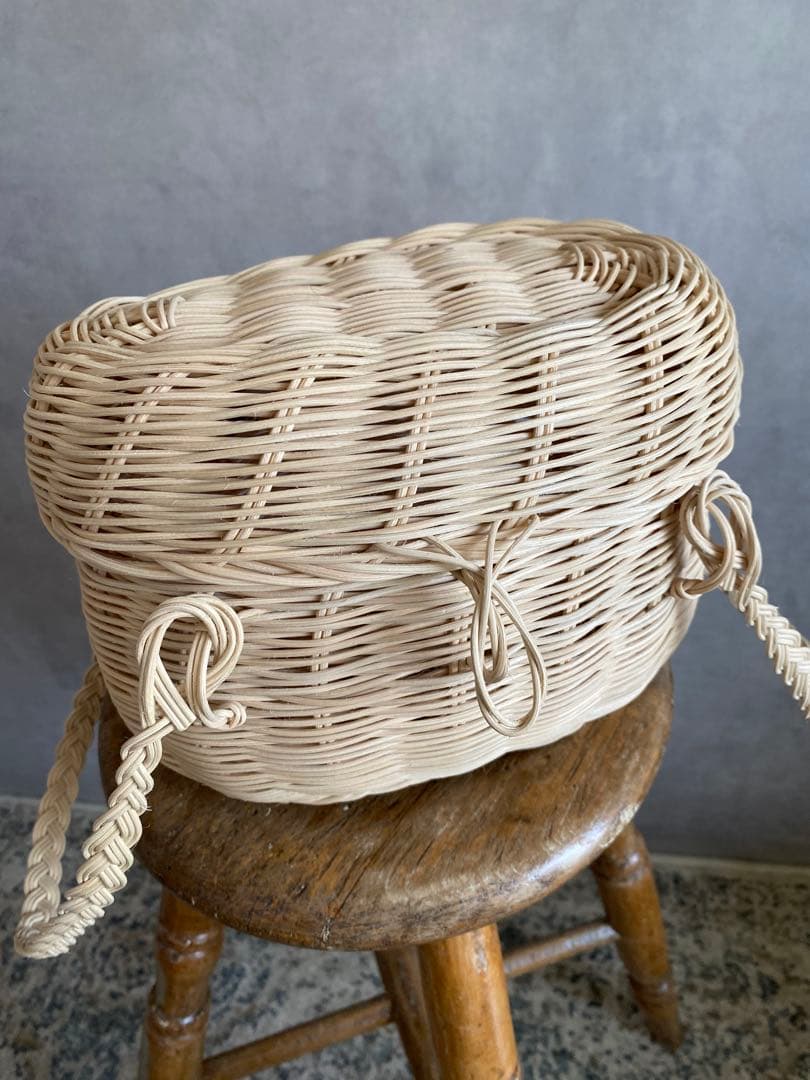 パニエ ナチュラル かごバッグ サックドフィヨンセ フランス アンティーク