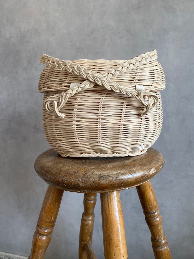 パニエ ナチュラル かごバッグ サックドフィヨンセ フランス アンティーク