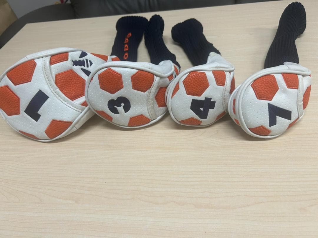 RODDIO ゴルフバッグ ハニカム　ホワイト×オレンジ044