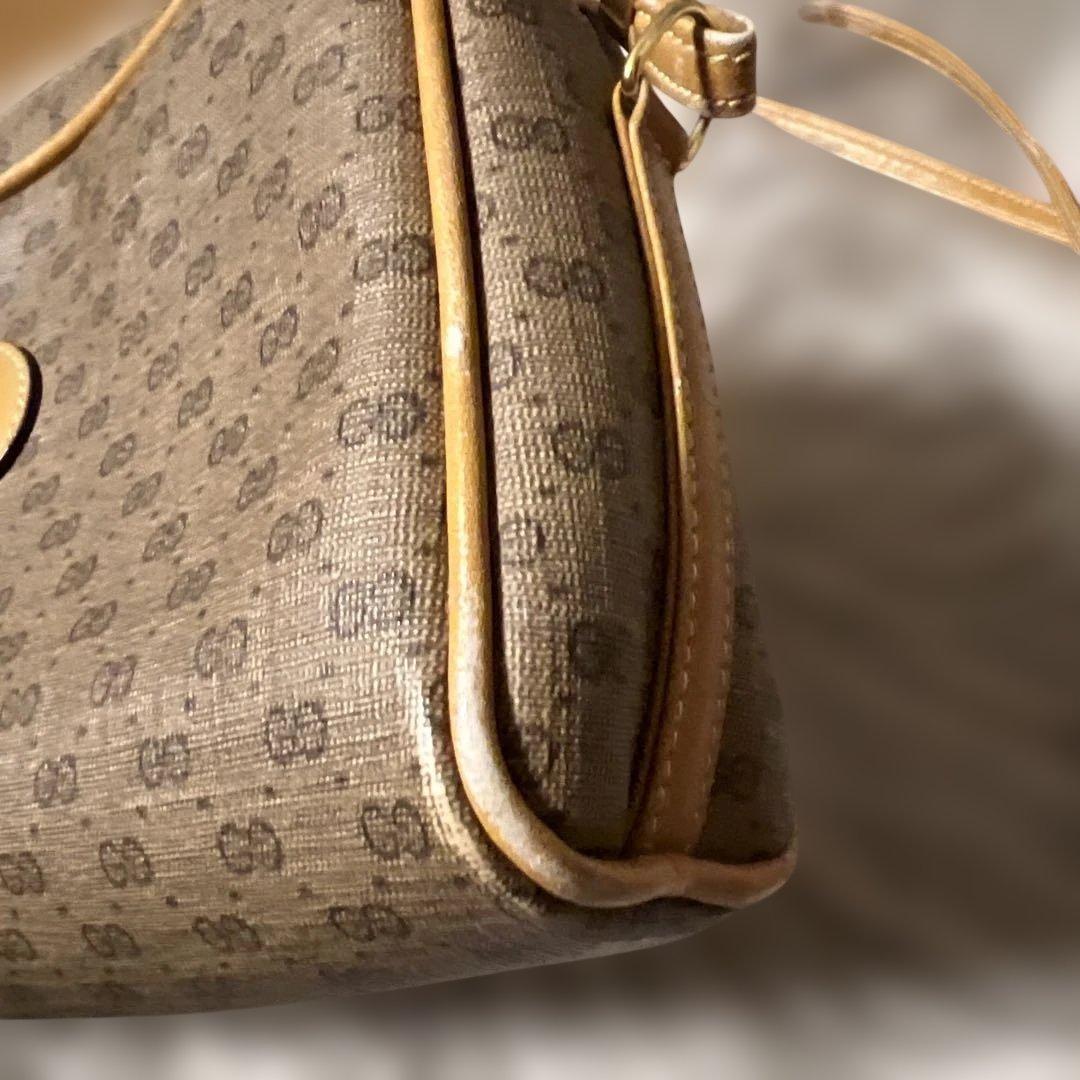 Gucci ショルダーバッグ　オールドグッチ　キャメル