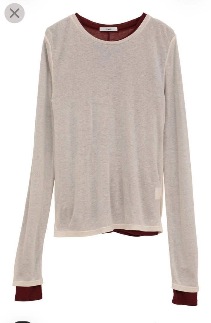 新品タグ付き　CLANE SHEER LAYERED CUT TOPS