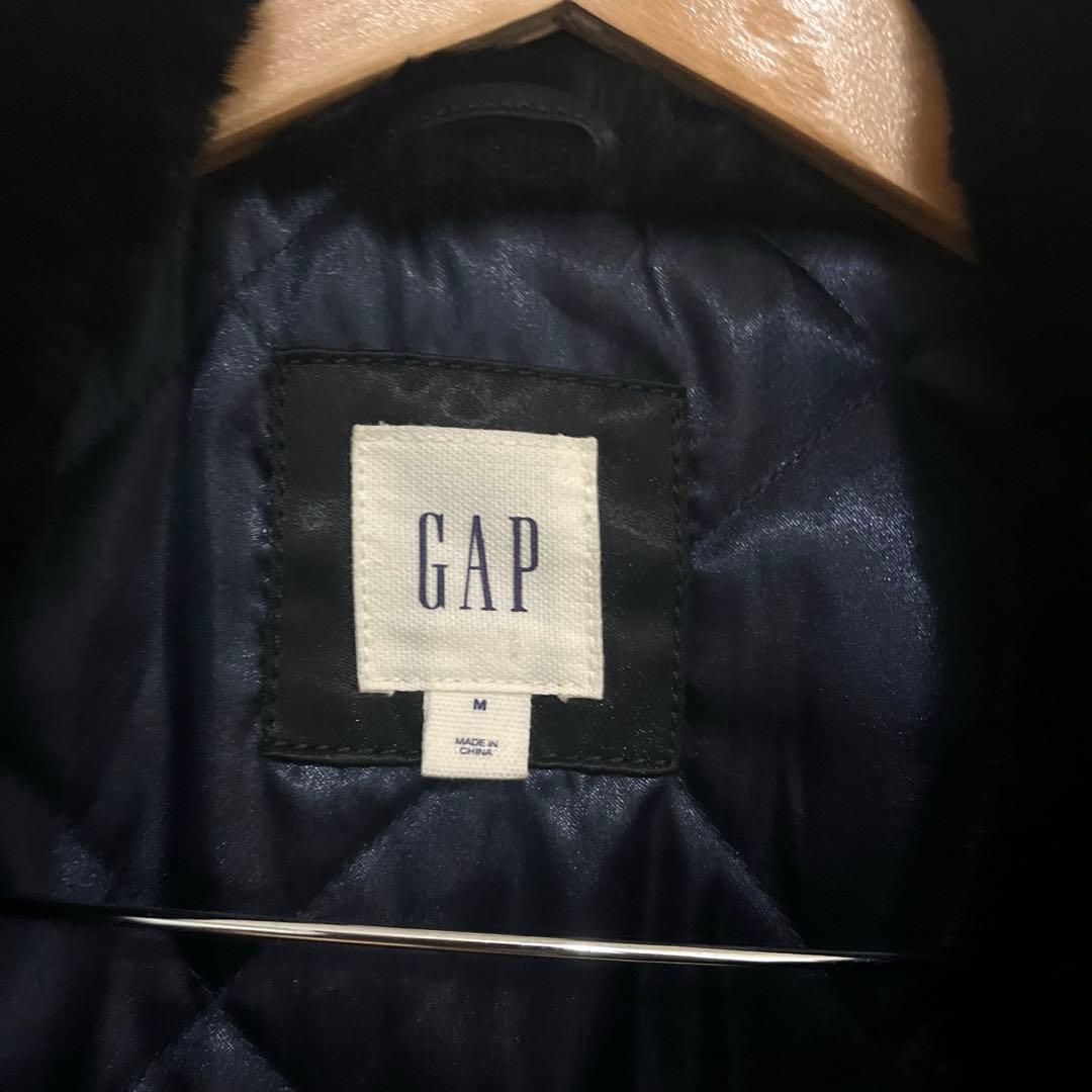 希少old gap MA-1 ファー　短丈　黒　ボンバージャケット　Y2K