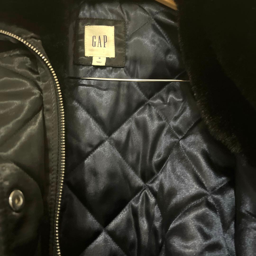 希少old gap MA-1 ファー　短丈　黒　ボンバージャケット　Y2K