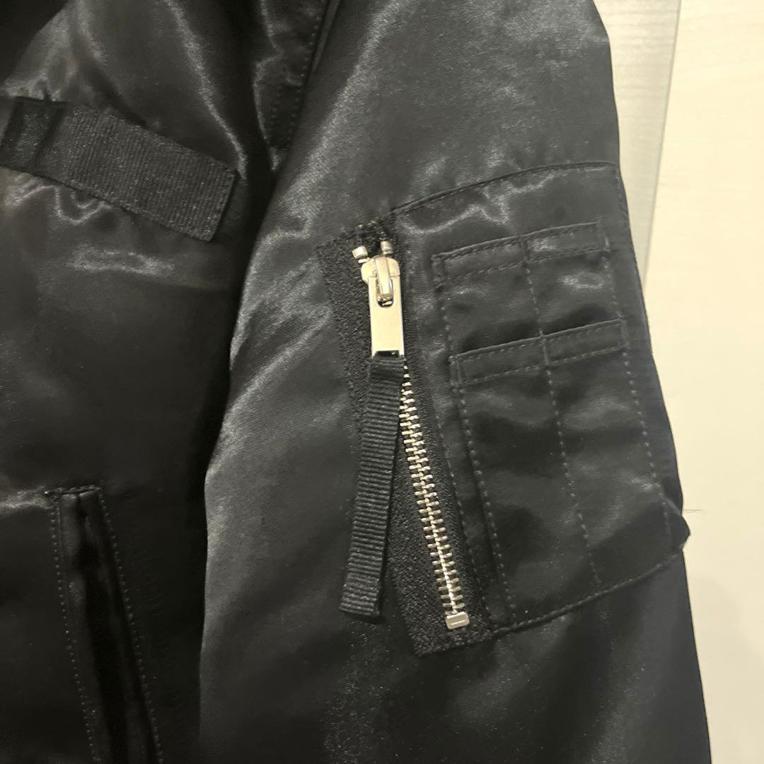 希少old gap MA-1 ファー　短丈　黒　ボンバージャケット　Y2K