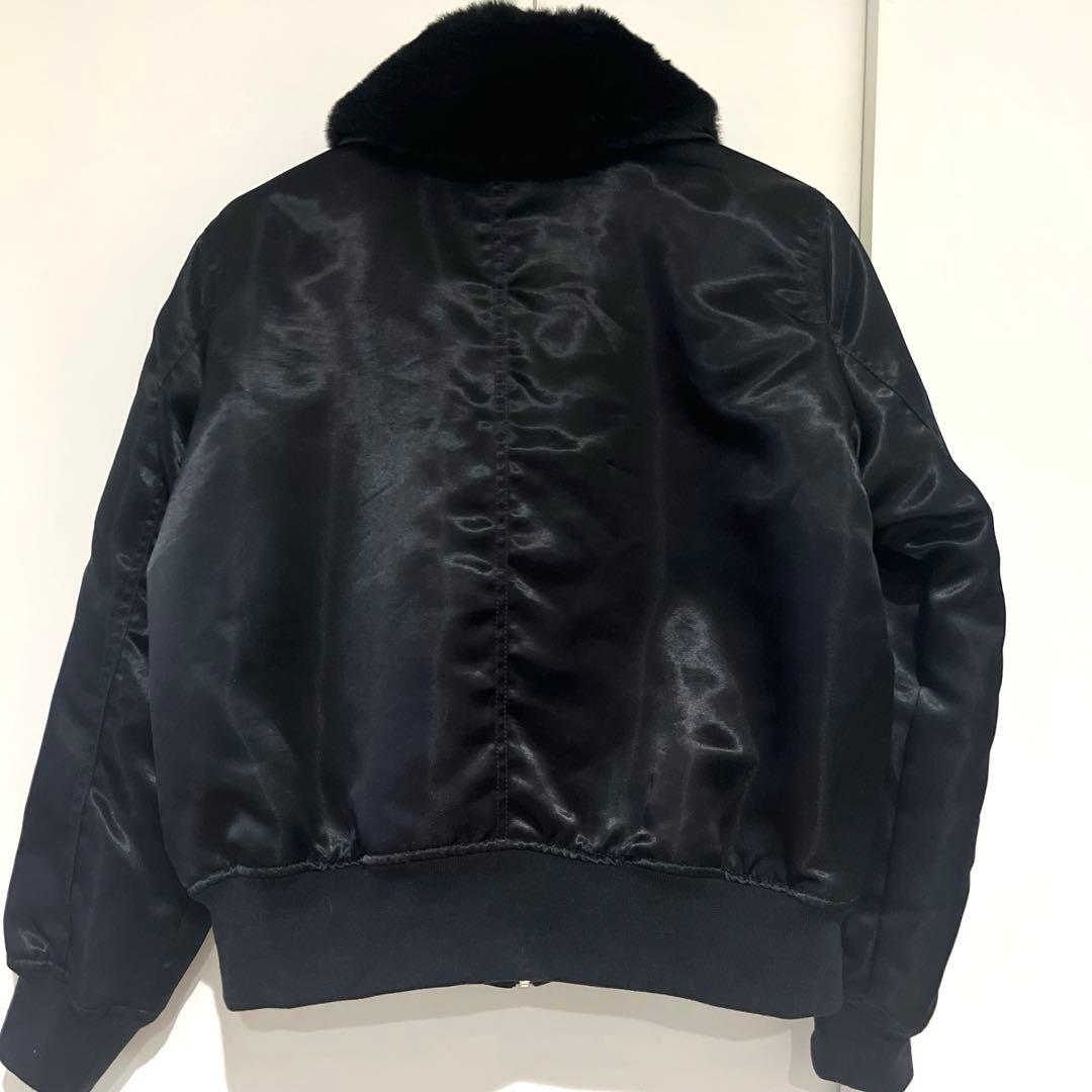 希少old gap MA-1 ファー　短丈　黒　ボンバージャケット　Y2K
