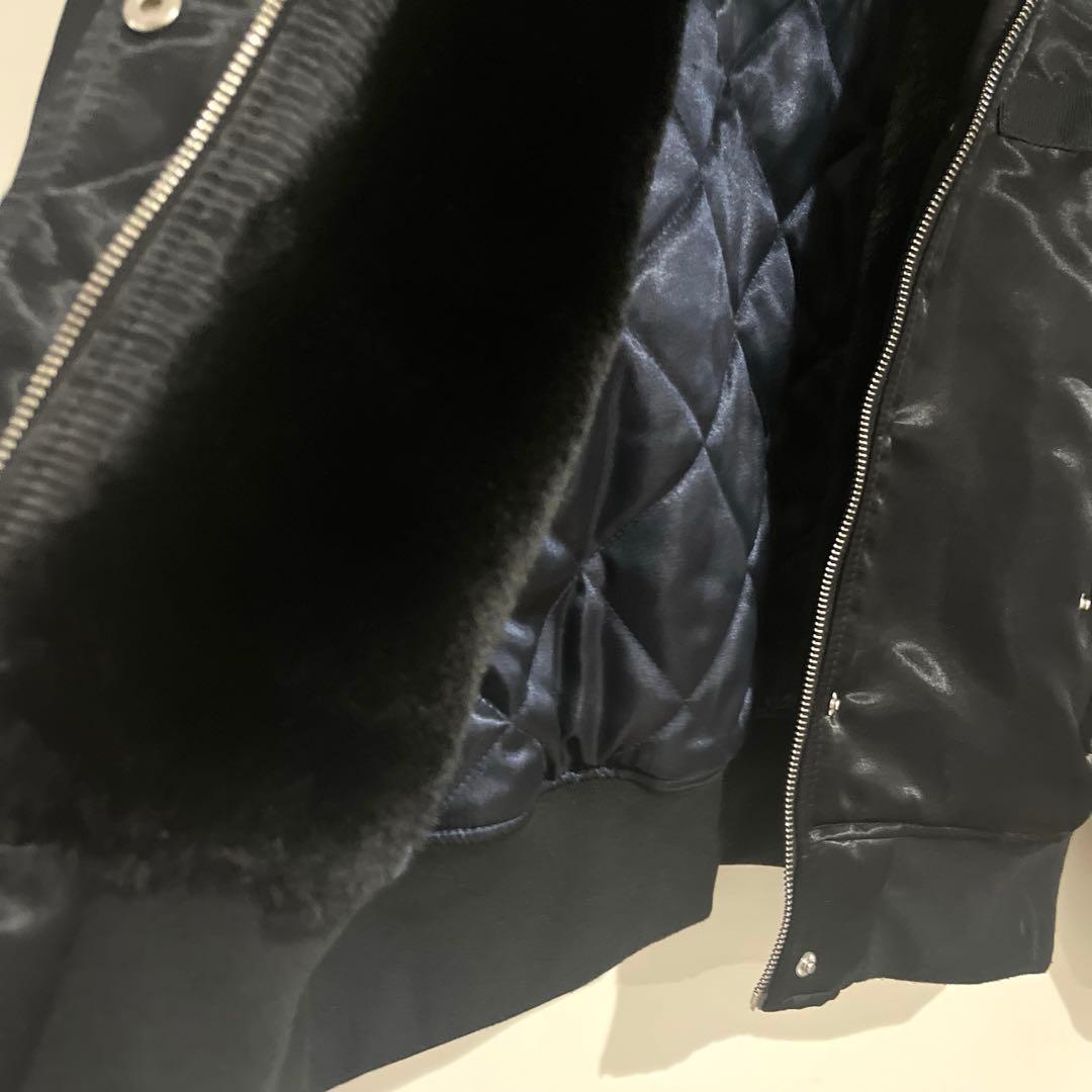 希少old gap MA-1 ファー　短丈　黒　ボンバージャケット　Y2K