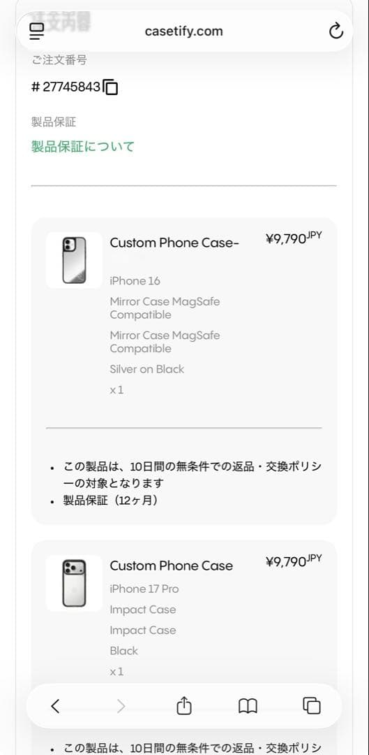 CASETIFY iPhone17pro インパクトケース クリアケース