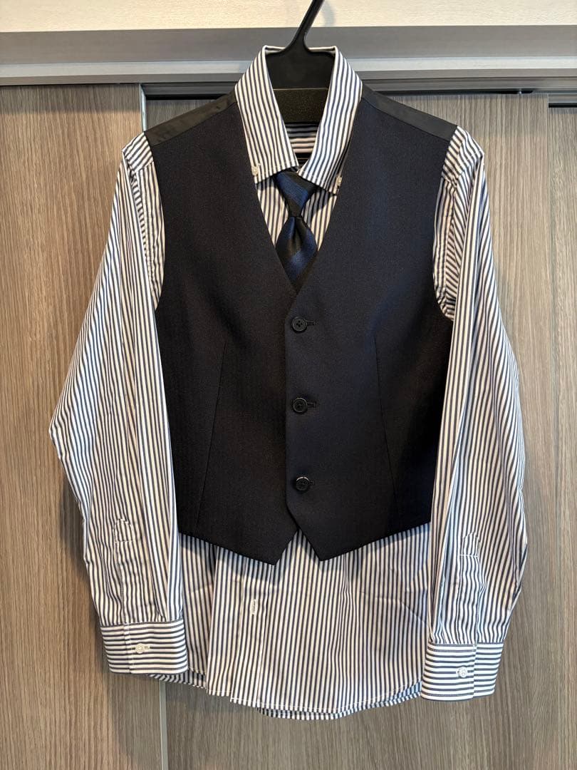 ワンダーファクトリー 160 ネイビー 濃紺 フォーマルスーツ6点セット