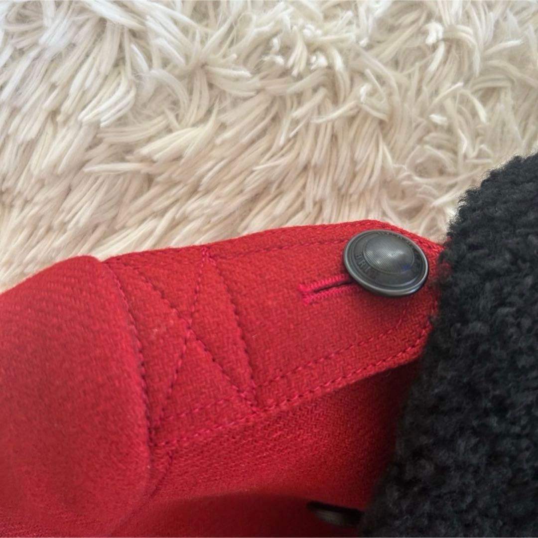 バーバリーブリット カシミヤ混 ピーコート ナポレオンコート 襟ボア プリーツ