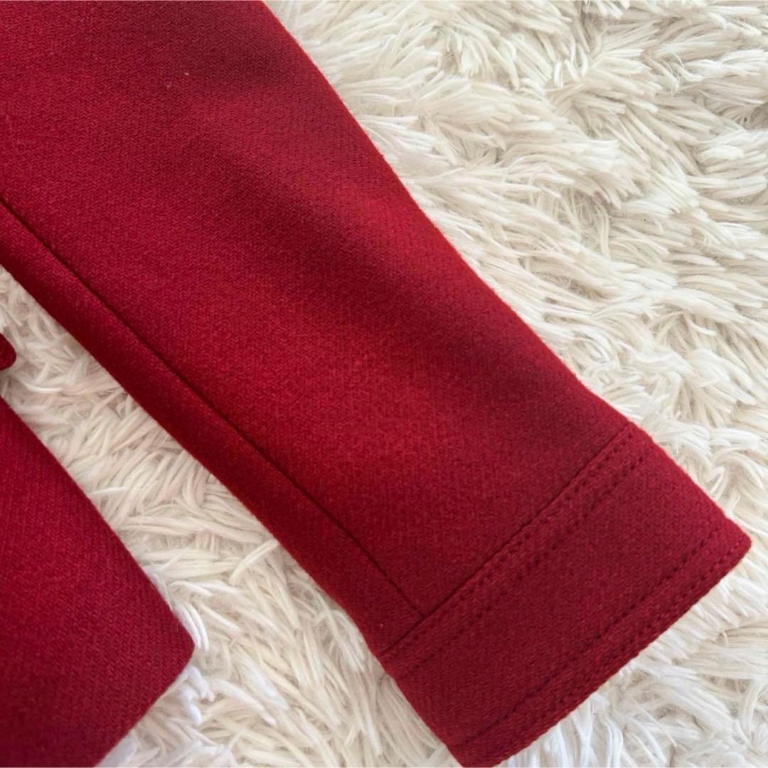 バーバリーブリット カシミヤ混 ピーコート ナポレオンコート 襟ボア プリーツ