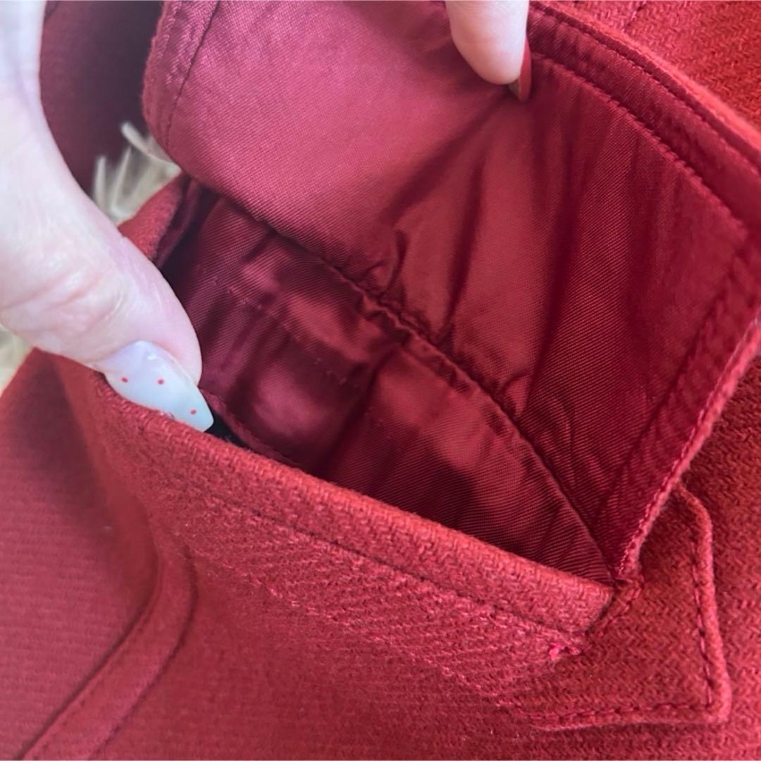 バーバリーブリット カシミヤ混 ピーコート ナポレオンコート 襟ボア プリーツ