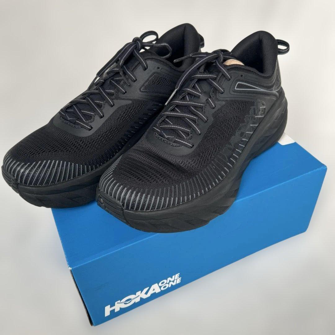 【新品タグ付き】HOKA ONE ONE Bondi 7 ブラック 27.5cm