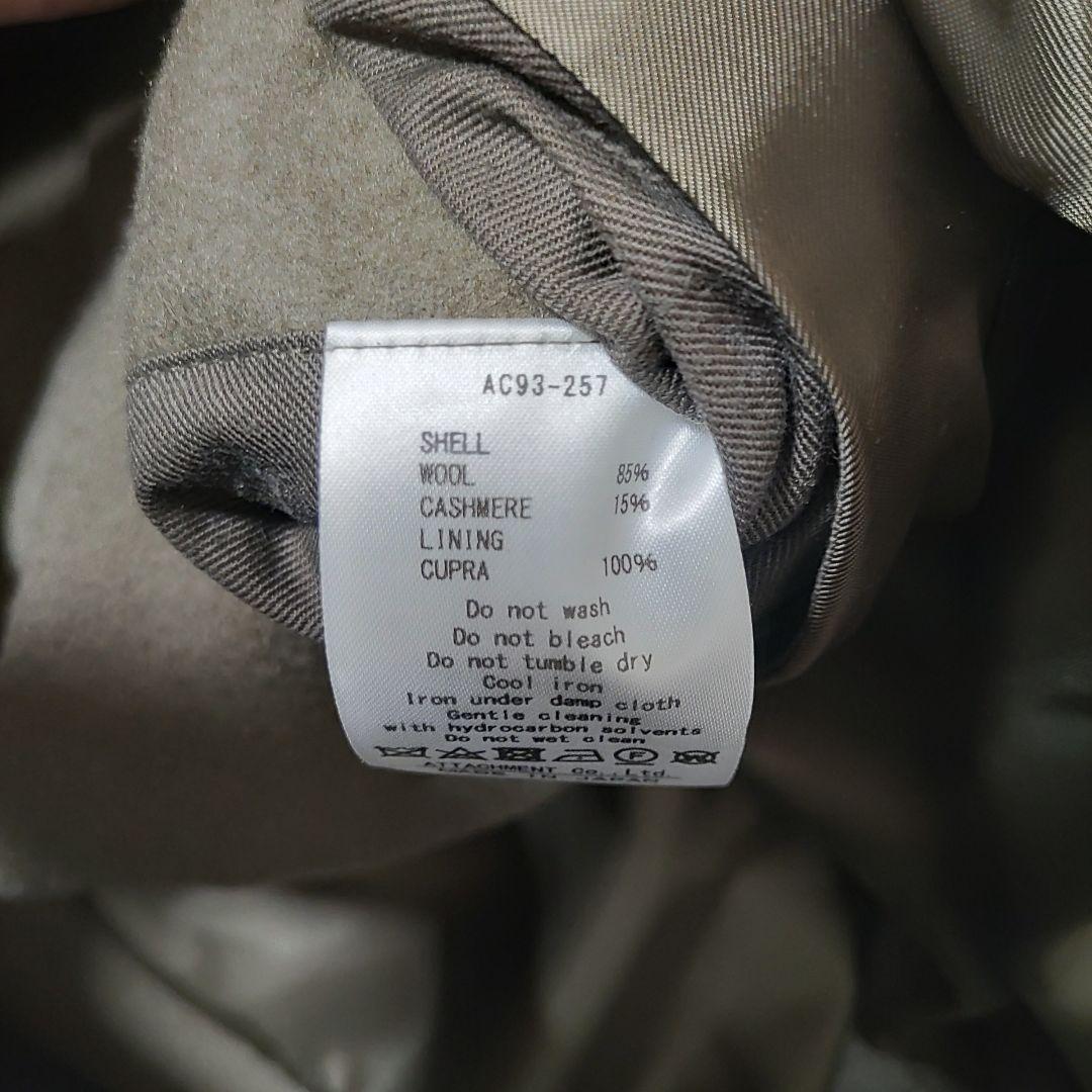 Attachment STUDIOUS別注 カシミア混 チェスターコート カーキ