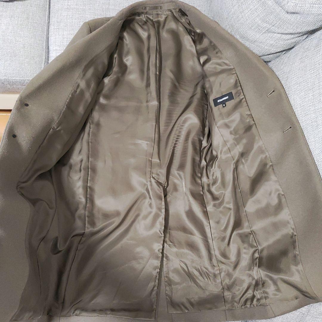 Attachment STUDIOUS別注 カシミア混 チェスターコート カーキ