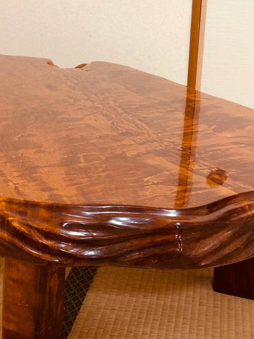 【格安出品】座卓 キズあります 重量50kg 天板厚み7cm