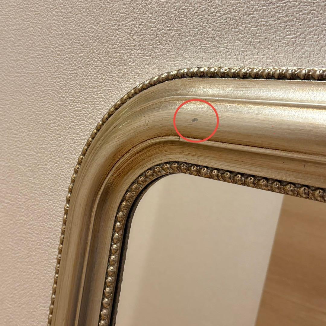 ローラアシュレイで購入 壁掛けミラー シャンパンゴールド 60cm×80cm