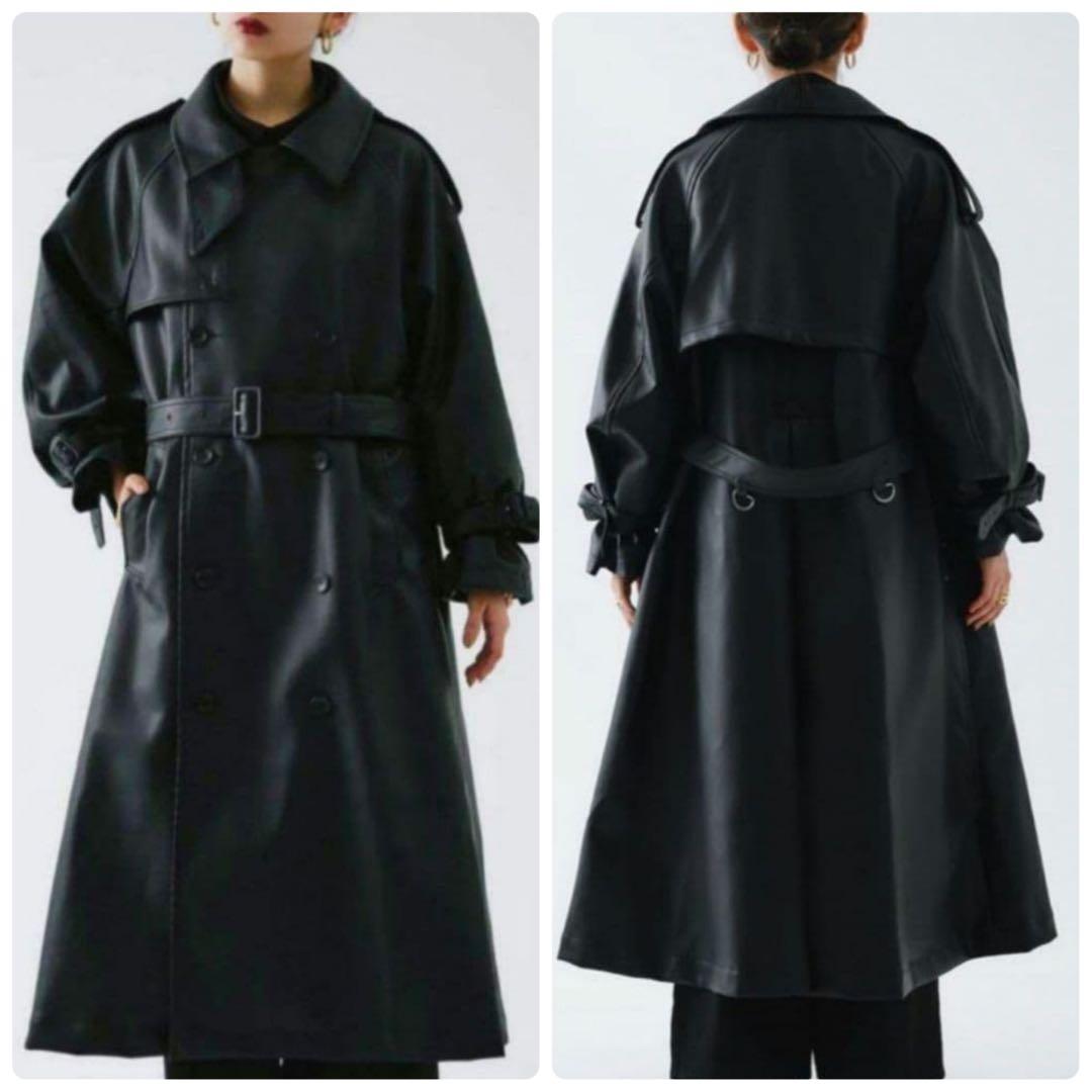 【THE TOE】23AW　AVIGNON TRENCH COAT　レザー　黒