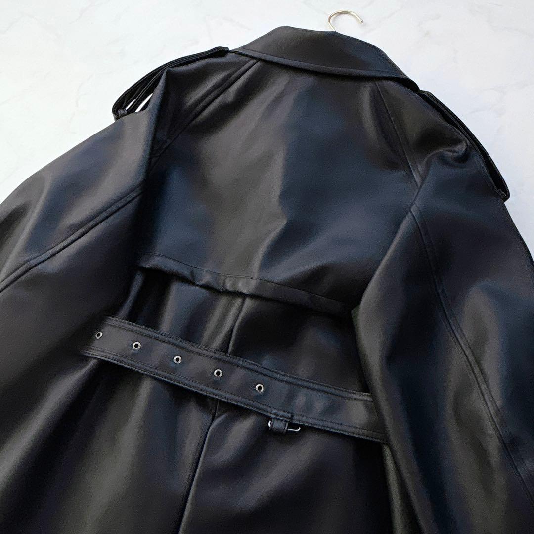 【THE TOE】23AW　AVIGNON TRENCH COAT　レザー　黒