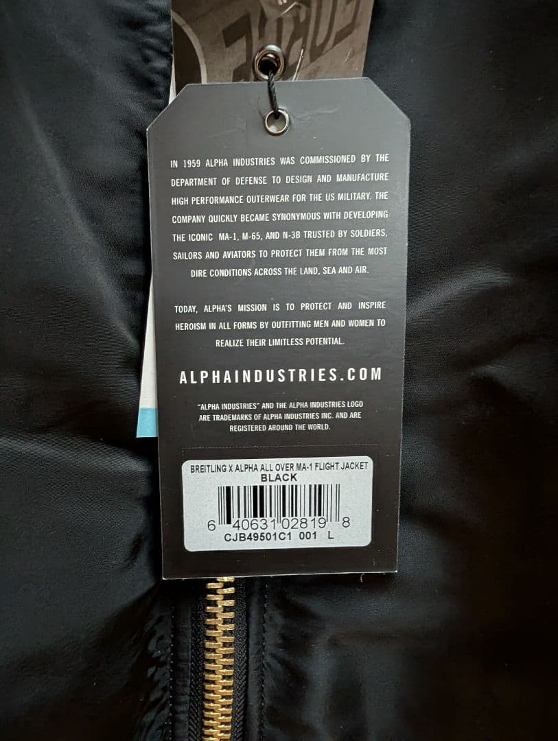 【Dai】alpha✕Breitling ブライトリングMA-1ジャケット