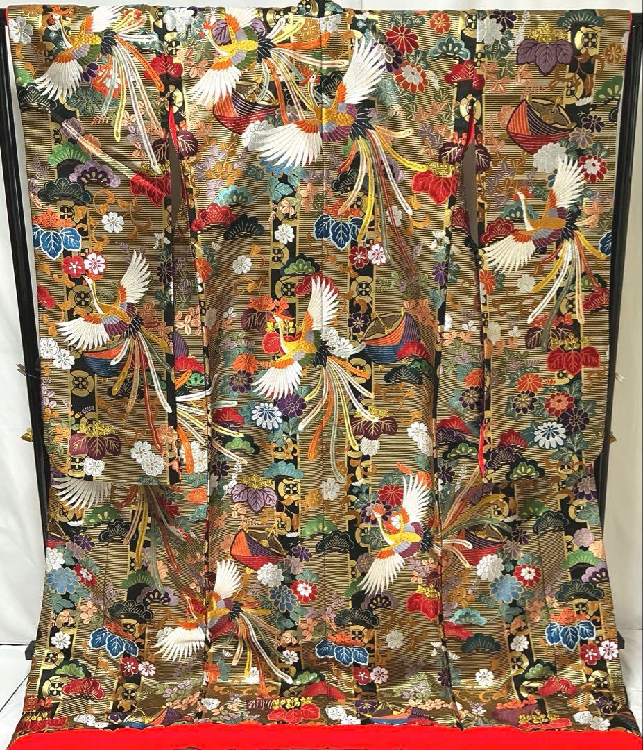 b60 正絹　色打掛　唐織　豪華　花嫁衣装　ウエディング　極美品　着物