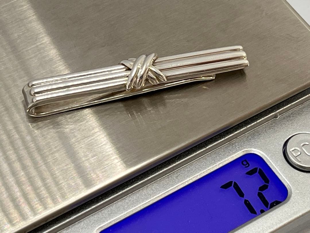 c832 美品　ティファニー　1992 シグネチャー　ネクタイピン　925
