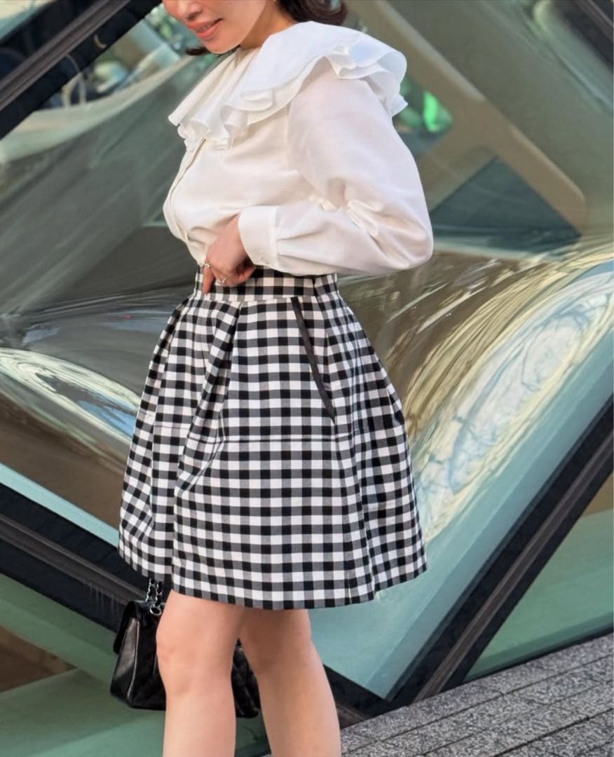 トレフルプラスワン　【新品タグ付き】　タックショートパンツ　ギンガムチェック