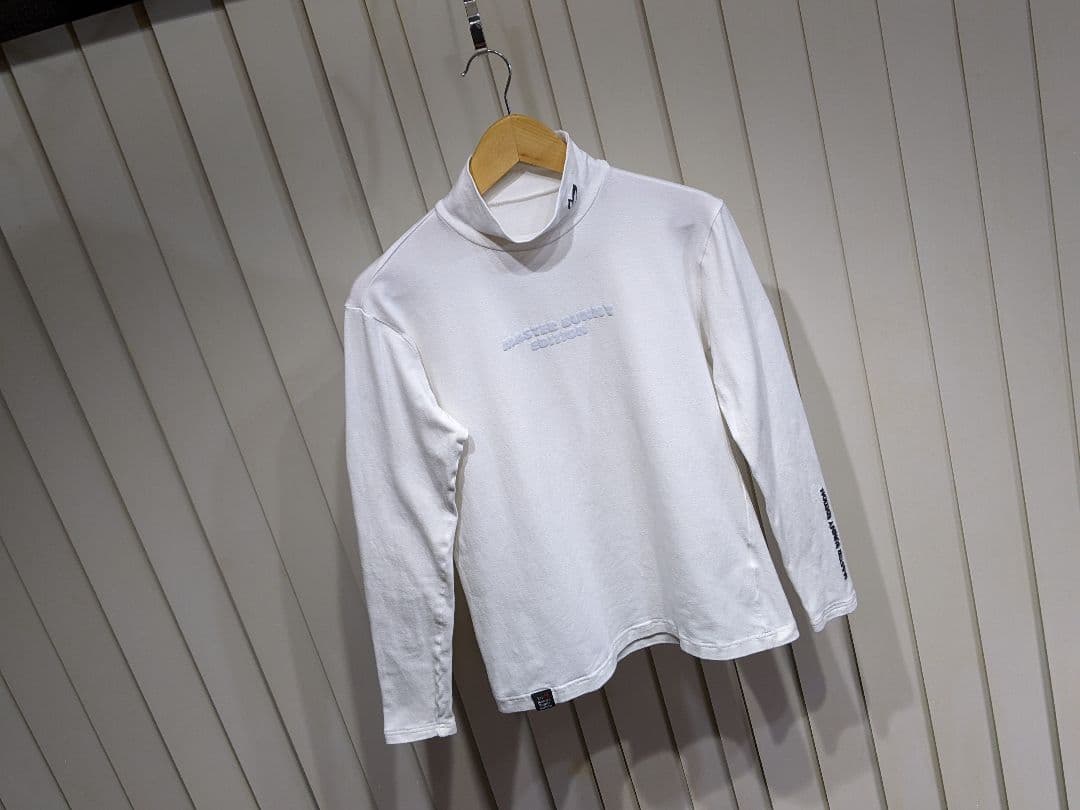 パーリーゲイツ　マスターバニー　モックネック　ゴルフ　ウエア　白　長袖　アンダー