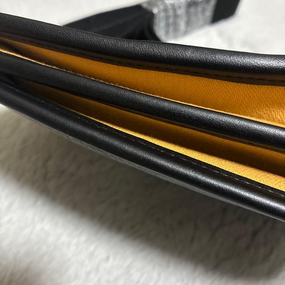 HUNTINGWORLDレザーショルダーバッグ 黒とイエロー