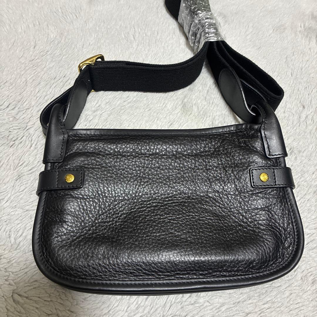 HUNTINGWORLDレザーショルダーバッグ 黒とイエロー