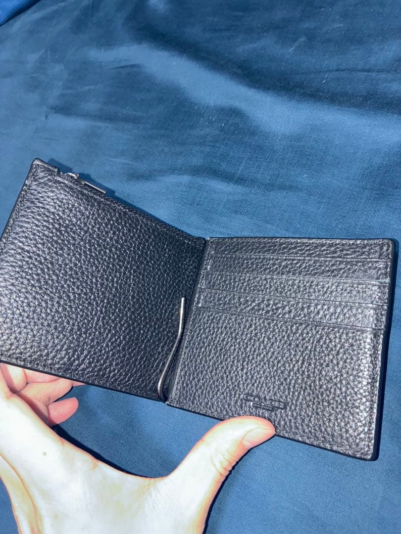 値下げ　コーチ　coach 本革マネークリップ　直営店購入