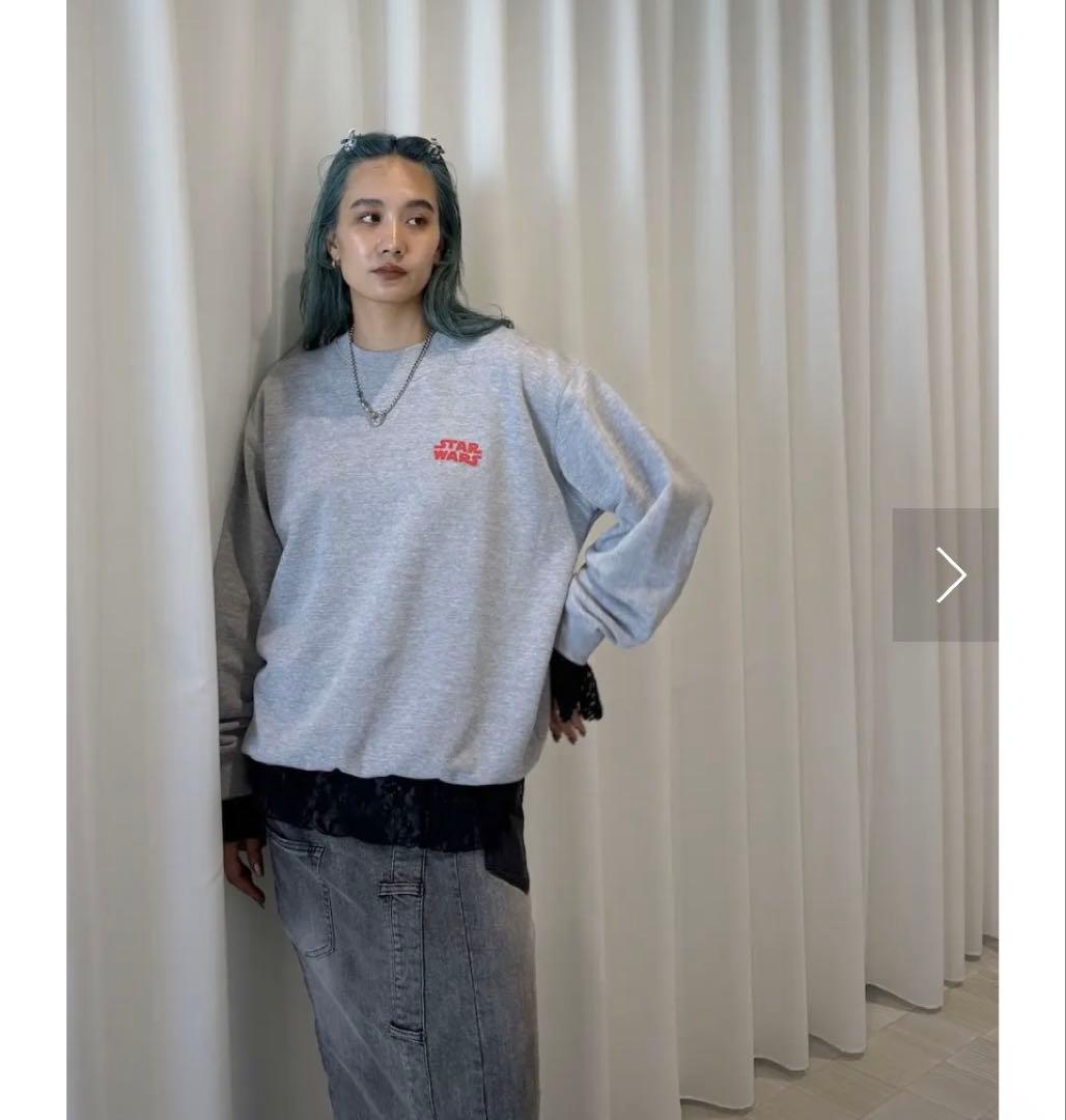 トップス AMERI VINTAGE COMBINATION LACE TOP