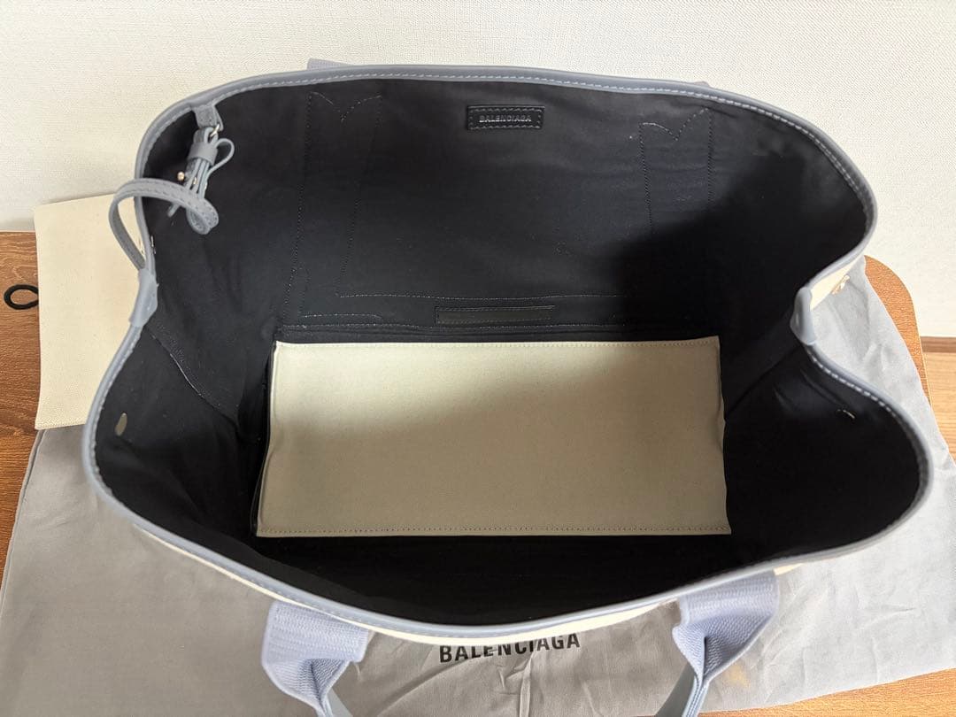 BALENCIAGA バレンシアガ トートバッグ アイボリー グレー ポーチ付き