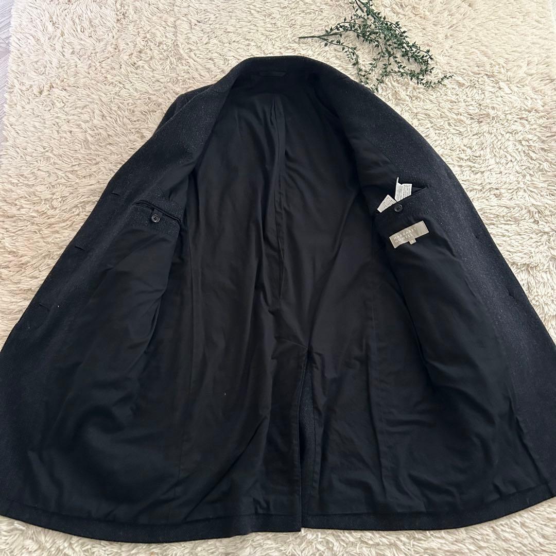 マーガレットハウエル ヘリンボーン ウール 比翼ボタン チェスターコート