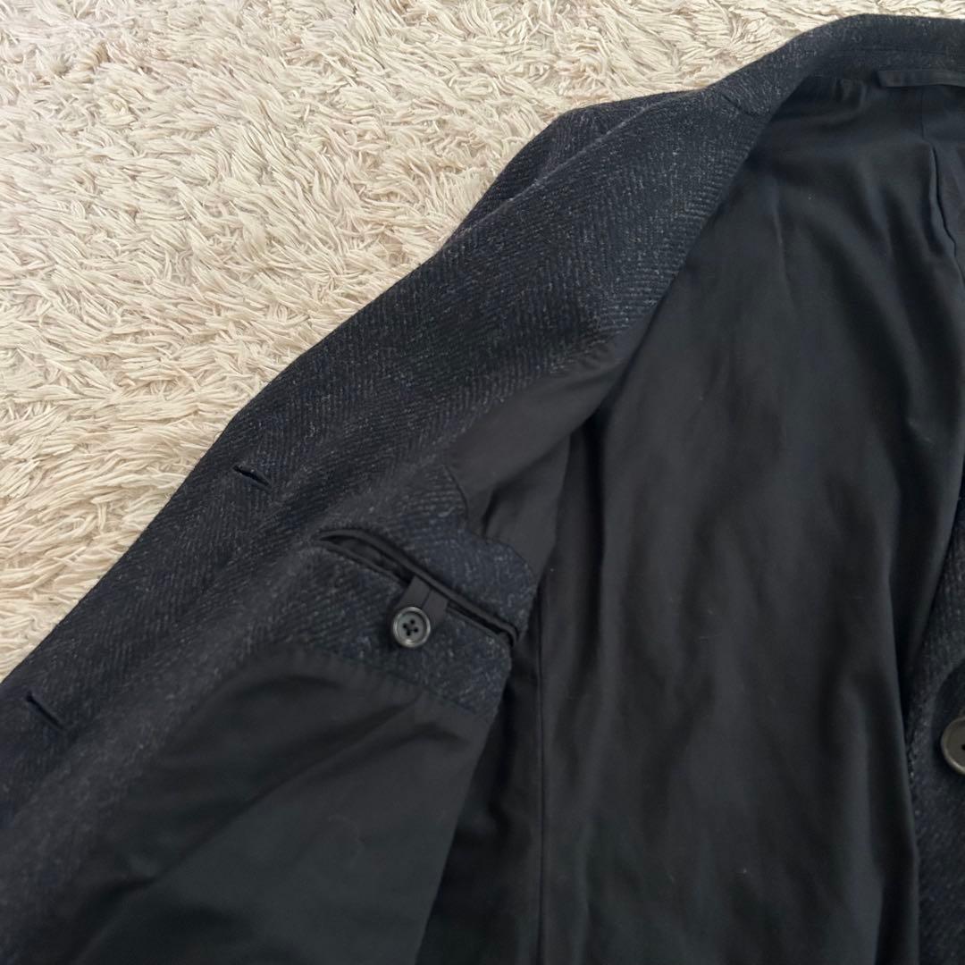 マーガレットハウエル ヘリンボーン ウール 比翼ボタン チェスターコート