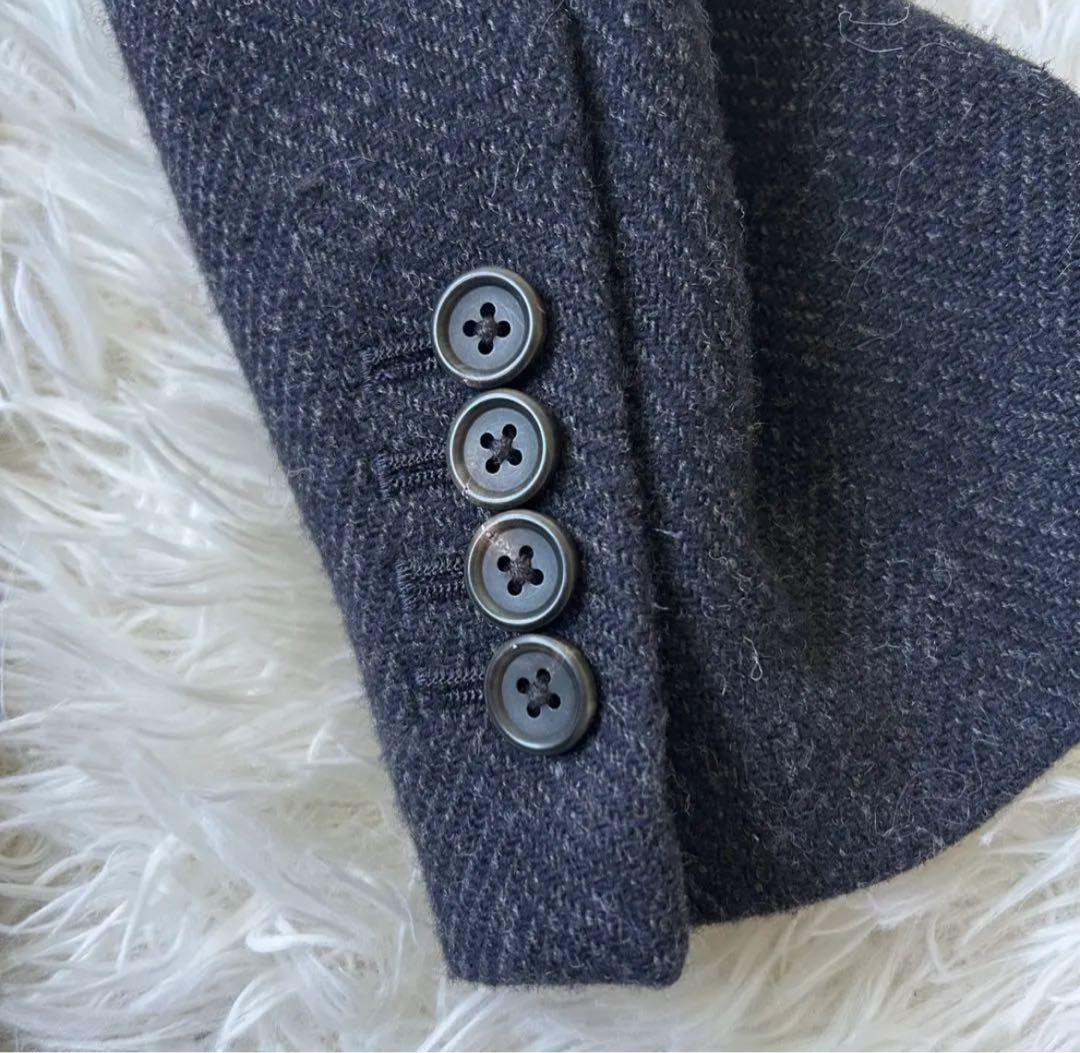 マーガレットハウエル ヘリンボーン ウール 比翼ボタン チェスターコート