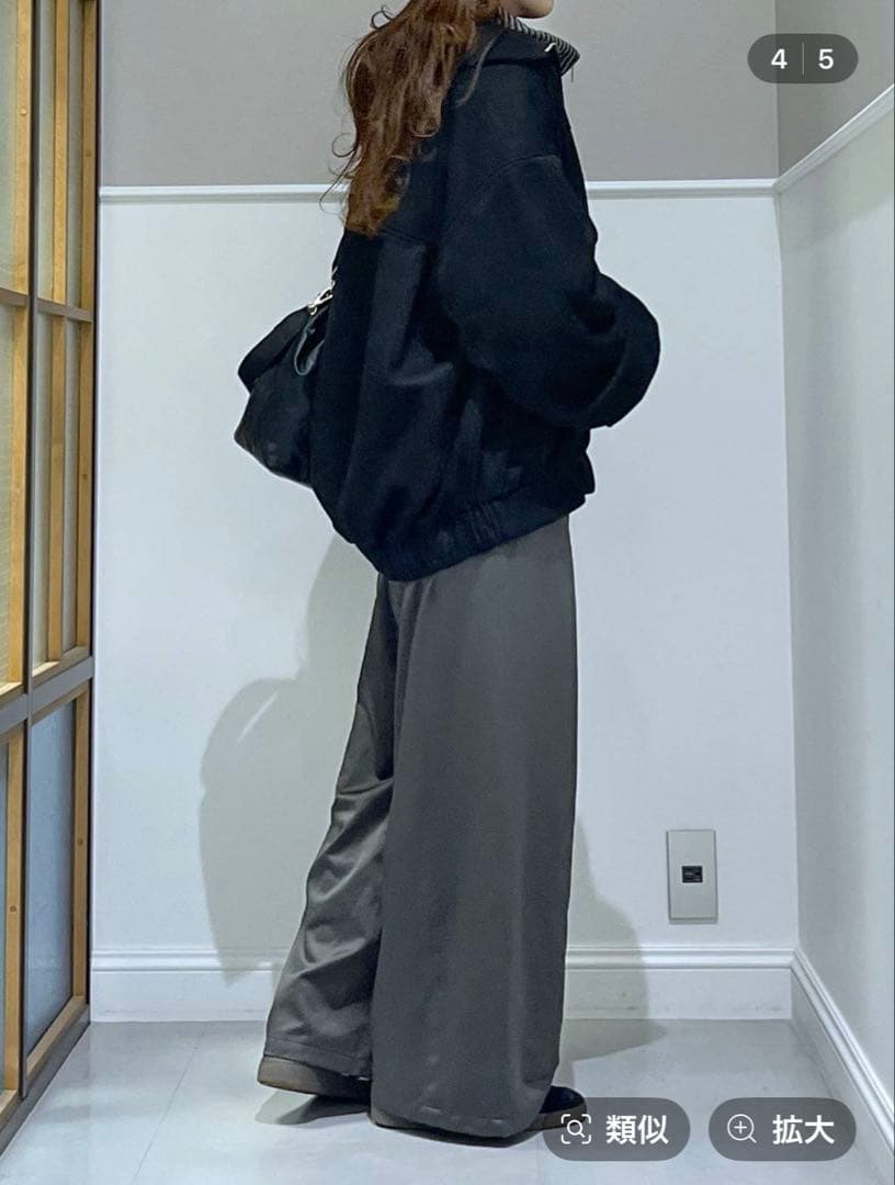 今季新作 LEPSIMフェイクスエードブルゾン ブラック