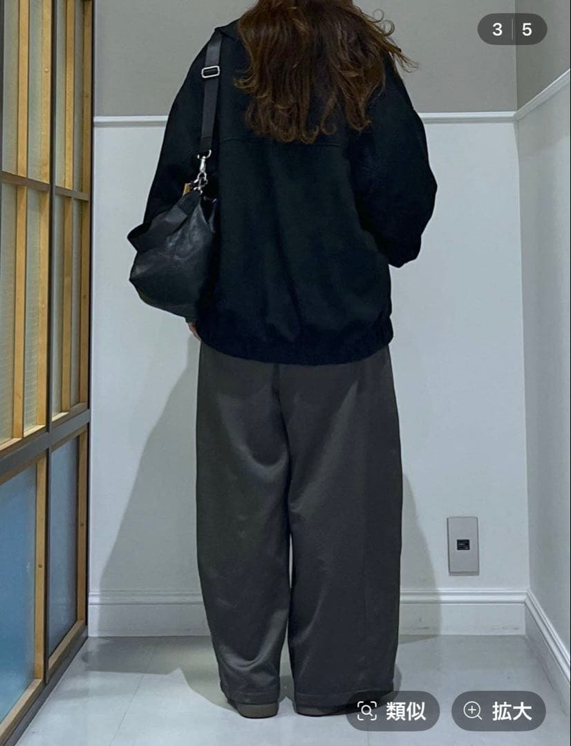 今季新作 LEPSIMフェイクスエードブルゾン ブラック