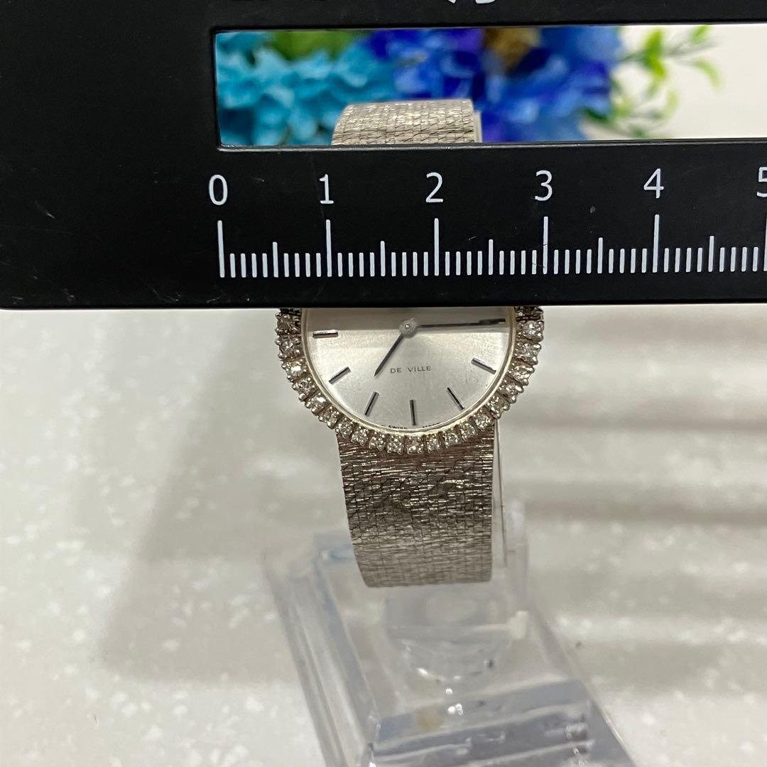 OMEGA De Ville ダイヤモンドベゼル　シルバー 手巻き時計　稼働品