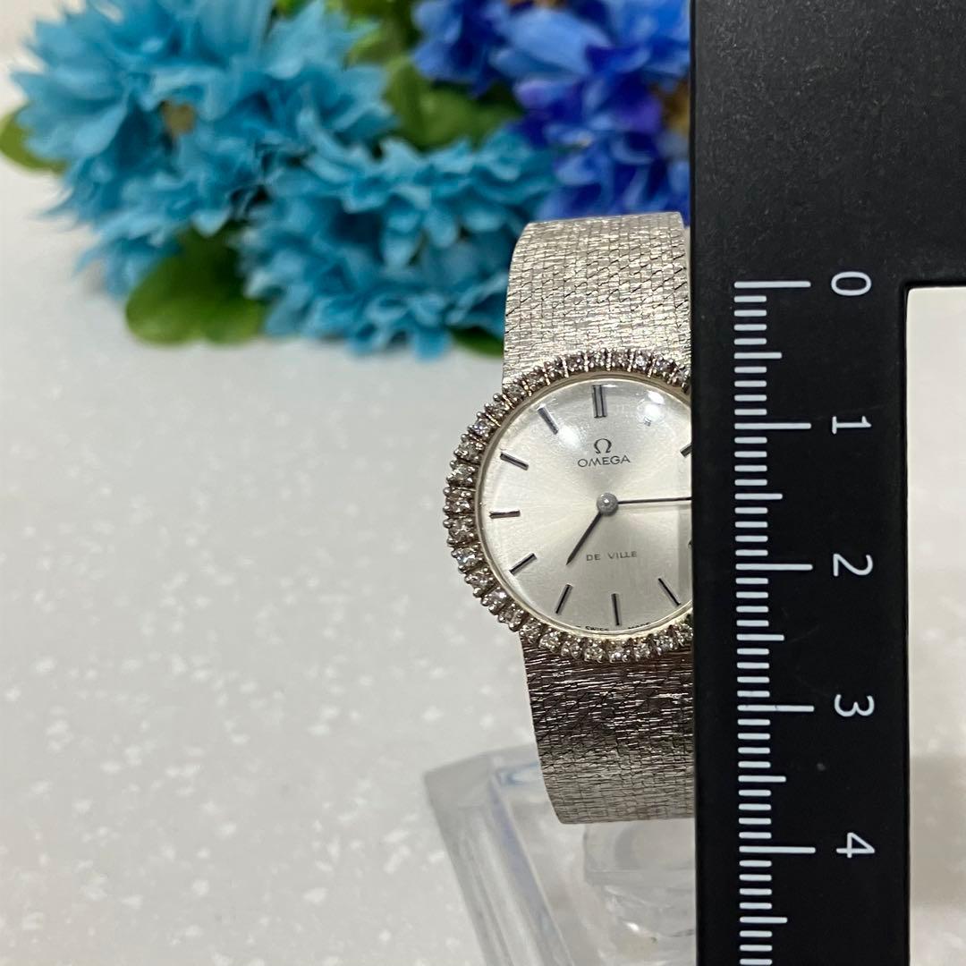 OMEGA De Ville ダイヤモンドベゼル　シルバー 手巻き時計　稼働品