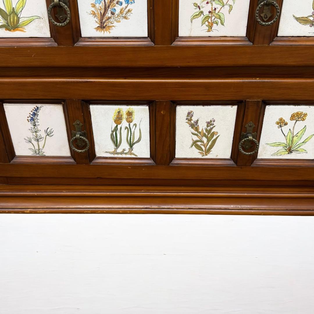 スペイン家具　バレンシア　タイル貼り　チェスト　北欧　アンティーク　レトロ