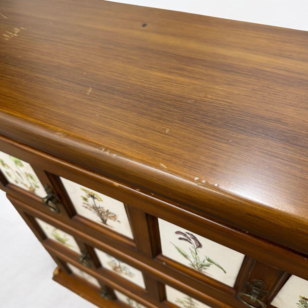 スペイン家具　バレンシア　タイル貼り　チェスト　北欧　アンティーク　レトロ