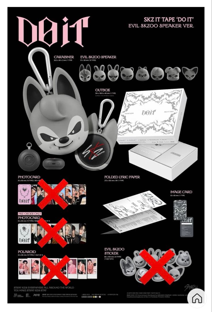 K-POP・アジア Stray Kids [DO IT] EVIL SKZOO SPEAKER