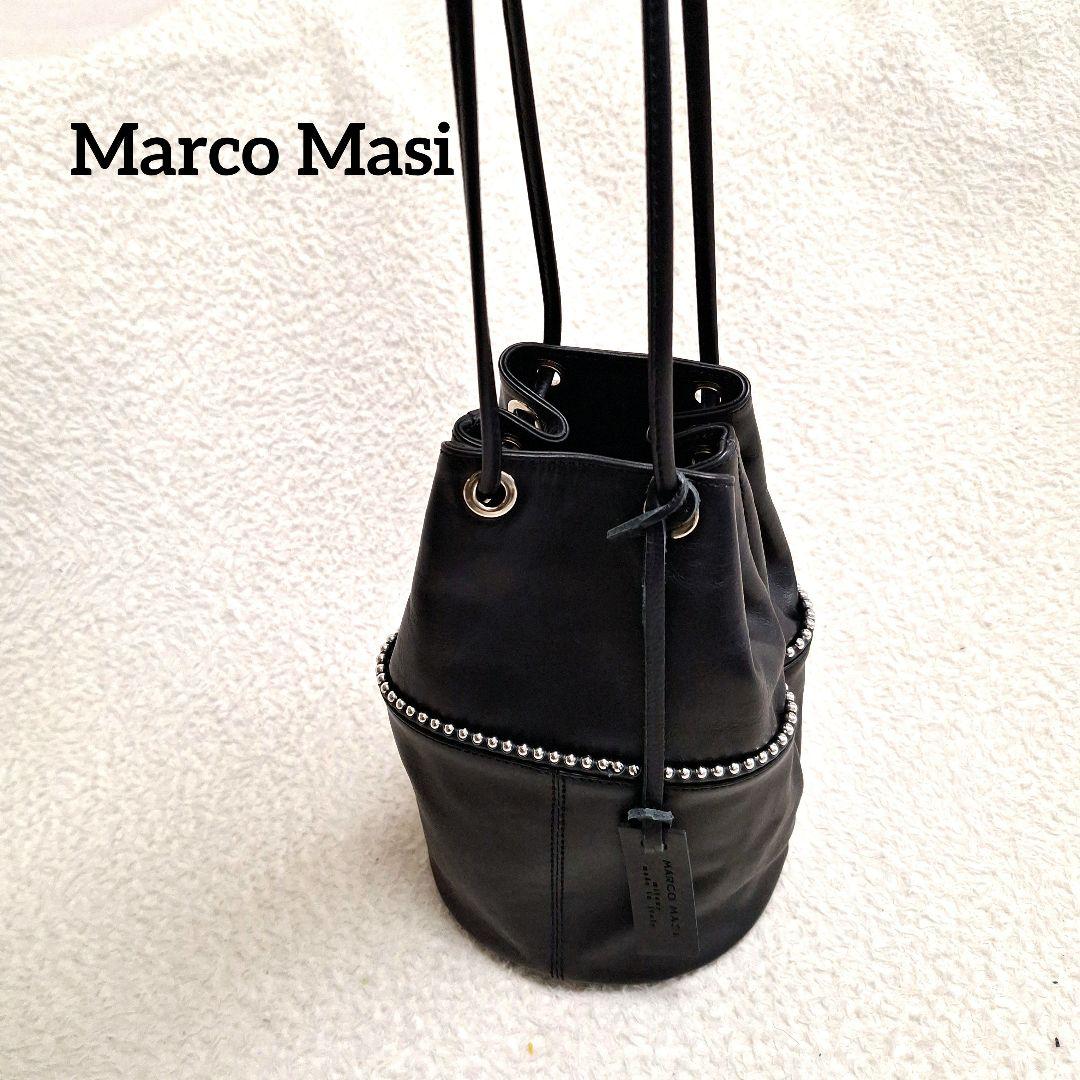 マルコマージ　スタッズ　巾着バッグ　ショルダーバッグ